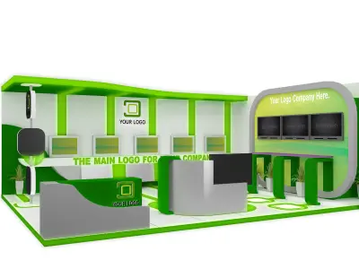  Booth Exhibition Stand a587a 3D model