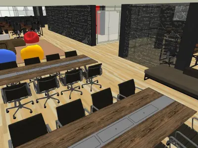 Co-working office 3D model