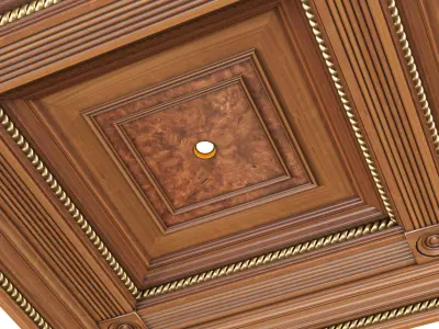 Classic ceiling with lights  3D model