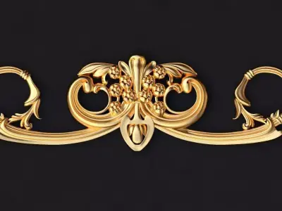 Central decor ornament for furniture 3D model 307