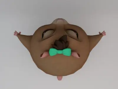 Hamster Low-poly 3D model