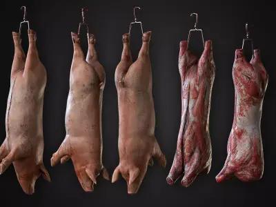 Carcasses Low-poly 3D model