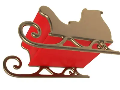 Christmas Santa sleigh collection 3D model