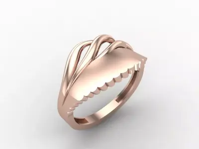 Plain Ring Women Ready STL 3DM Models Womens Rings 3D models 3D print model 43