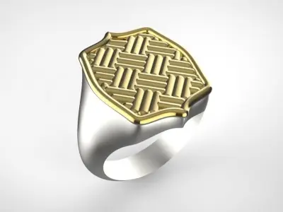 Signet man ring 3D print model