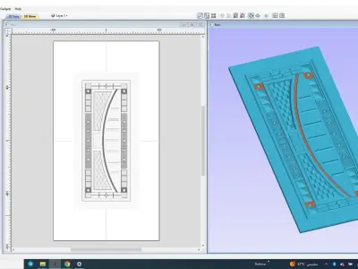 door design new wooden model 3D model