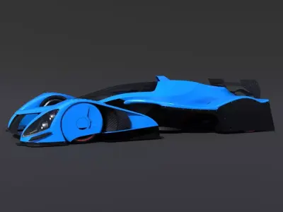 RB Formula racing Concept Low-poly 3D model