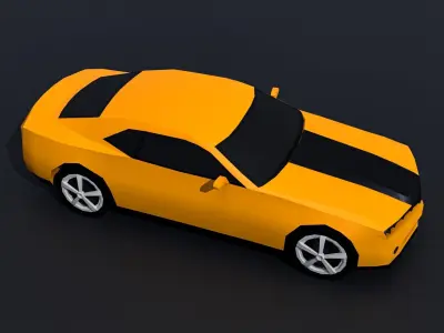 Low Poly Chevrolet Camaro Low-poly 3D model