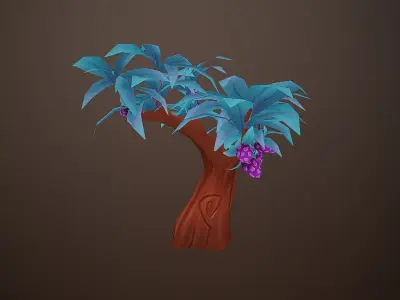 Stylized tree Free low-poly 3D model