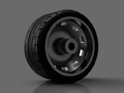  24th Scale Scottsdale Style Wheel Set for Scale Modeling  3D print model
