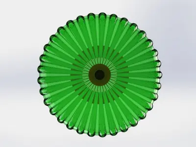 Glass Pendant Light Model A 3D model