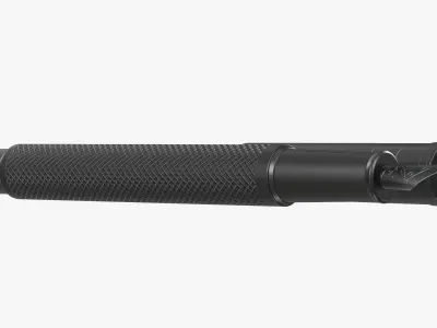 Black matte fountain pen 3D model