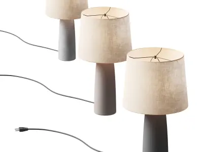Grote tafellamp Kaya betonnen voet 3D model