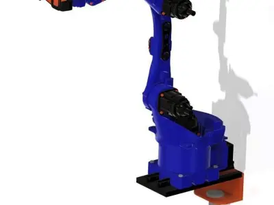 Desktop Industrial robot 3-10 Scaled Phone holder or design 3D print model