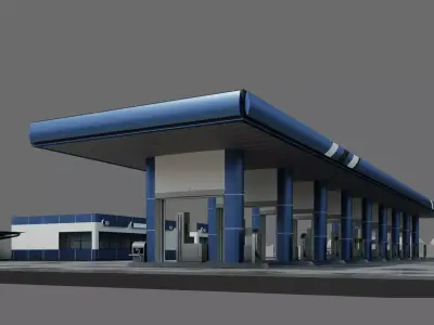 Gas Station ID013 3D model