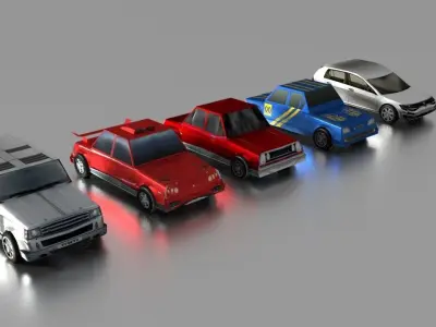 Low Poly Car Models Low-poly 3D model