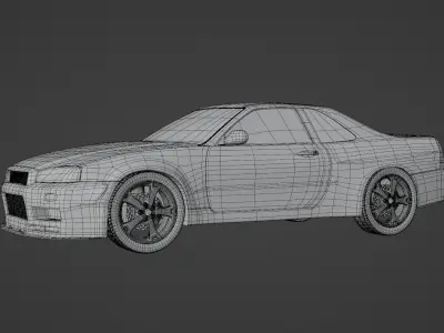 Nissan Skyline Low-poly 3D model
