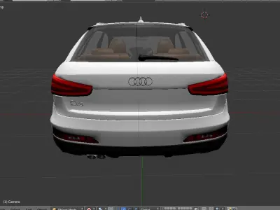 Audi Q3 model OBJ and blender file Low-poly 3D model