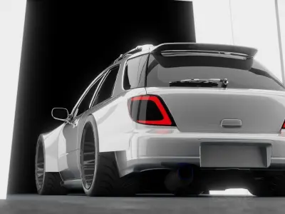 2002 Subaru Impreza WRX Widebody 3D model