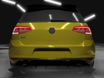 volkswagen Golf GTI MK7 Low-poly 3D model