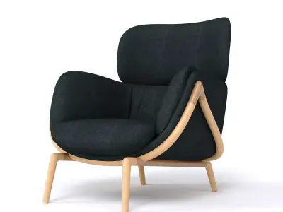 Elysia Lounge Chair  Low-poly 3D model