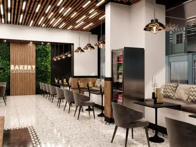 Bakery Patisserie Shop 3D Scene 3D model