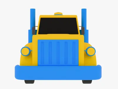 Cartoon truck 3D model by maheshkankad8