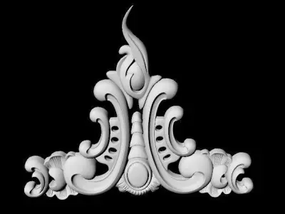 Central decor ornament for furniture 3D model 805