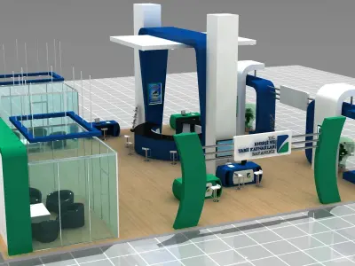 Modern Design Fair Stand 3D model