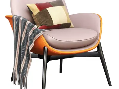 Contemporary armchair MARTHA 3d model Low-poly 3D model