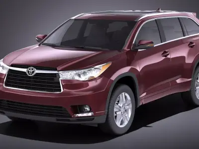 Toyota Highlander 2015 VRAY 3D model