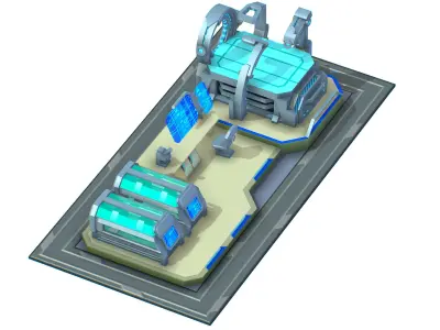 isometrical medical room hospital 02 Low-poly 3D model