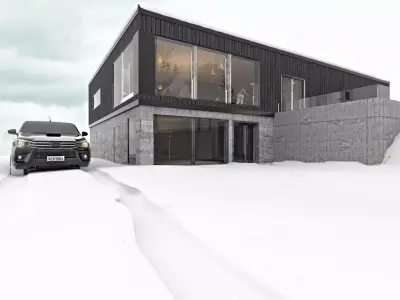 Villa E Modern house model  3D model