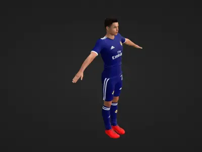 Cristiano Ronaldo - Real Madrid Low-poly 3D model