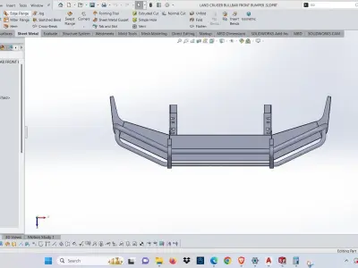 Landcruiser 78 79 front bullbar bumper 3D model