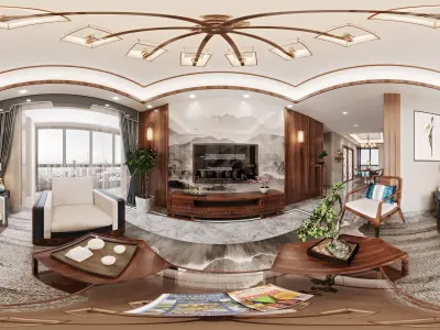 restaurant style New Chinese 3D model