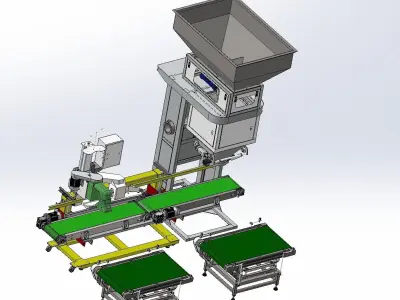 Automatic weighing and packing machine  3D model