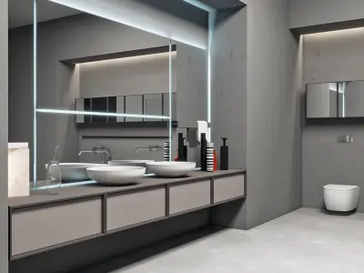 Bathroom furniture set Bespoke 5 3D model