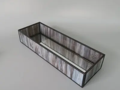 Brookmount Glass and Brass Mirror Vanity Tray Free 3D model