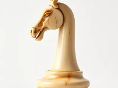 Elegant Ivory Knight model pack Low-poly 3D model