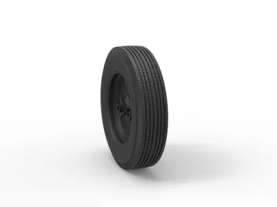 Wheel from old school Formula One 3D print model