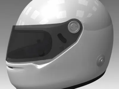 Race Car Helmet 3D model