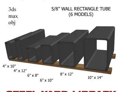5 8in Wall Rectangle Tube 3D model