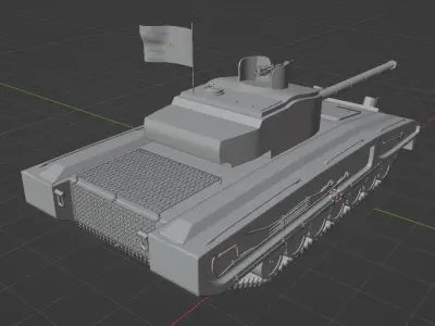 T-14 Armata Tank 3D model