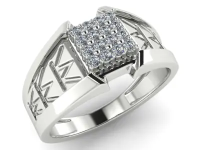 light weight gold diamond rings-C111116SKCH2025998-wt-5-10 3D print model