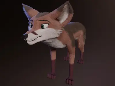 Lilly Female Fox 3D model