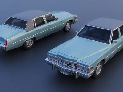 Cadillac Sedan Deville 1977 3D print model