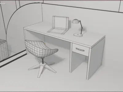 Underwater Hotel Room 3D model