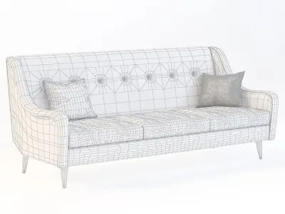 Anthropologie Slub Velvet Adrie Sofa 3D model
