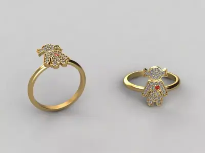 Ring Girl 3D print model